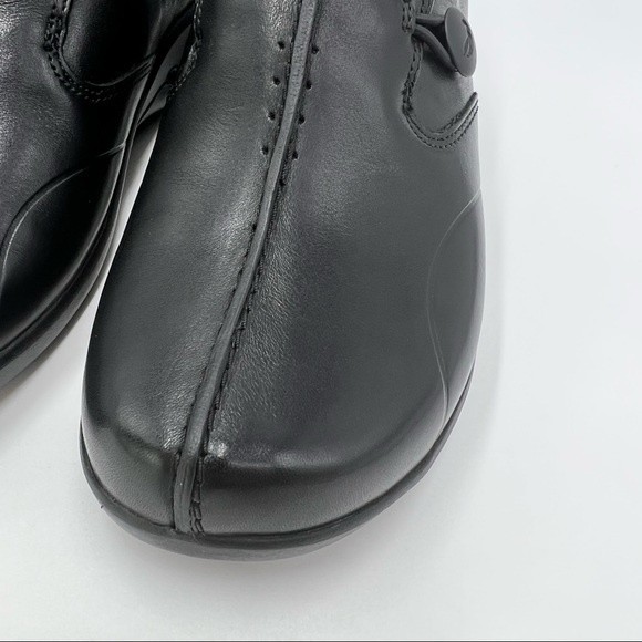 6XW 6 XW Extra Wide Clarks Women's Un.Loop 2 Walk Black Leather‎ Loafer Shoes - Picture 6 of 16